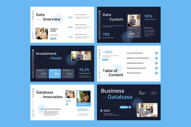 业务数据库信息管理系统PPT模板 - PPT派