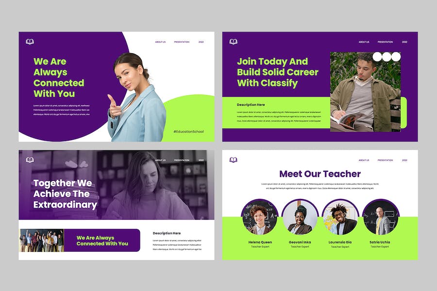 教育分类课程教学大纲设计PPT模板 - PPT派