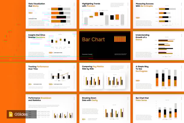 条形图数据统计展示PPT模板 - PPT派