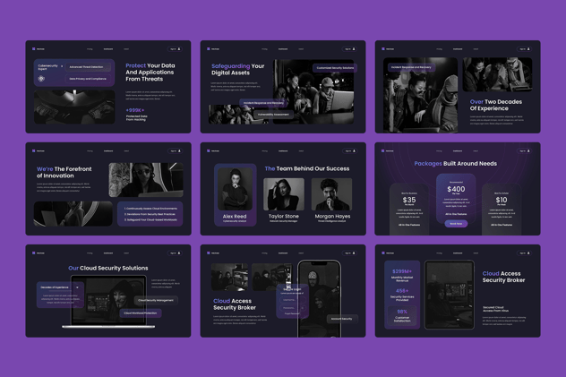 网络安全防护信息保护方案Keynote模板 - PPT派