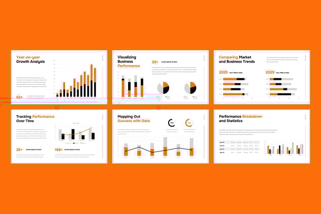 条形图数据统计展示PPT模板 - PPT派