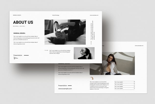 极简时尚品牌战略PPT模板 - PPT派