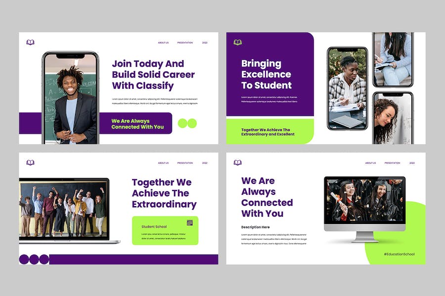 教育分类课程教学大纲设计PPT模板 - PPT派