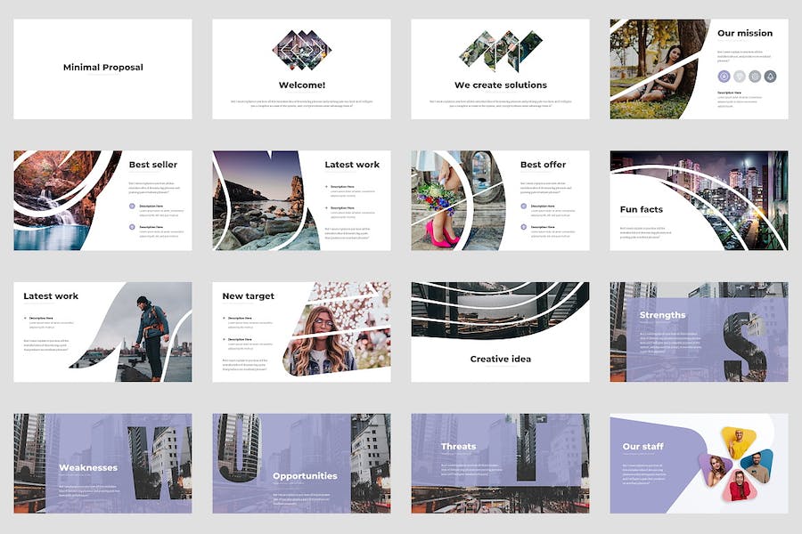 极简风格企业商业计划书动画PPT模板 - PPT派