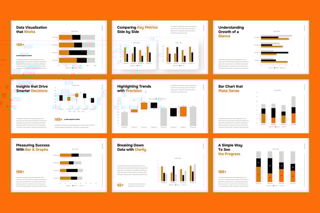 条形图数据统计展示PPT模板 - PPT派