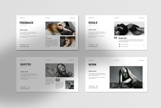 极简时尚品牌战略PPT模板 - PPT派