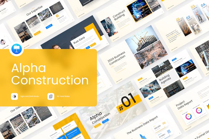 建筑工程施工规划项目管理专业Keynote模板 - PPT派 建筑工程施工规划项目管理专业Keynote模板 - PPT派