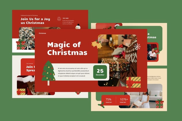 圣诞节魔幻活动策划方案PPT模板 - PPT派