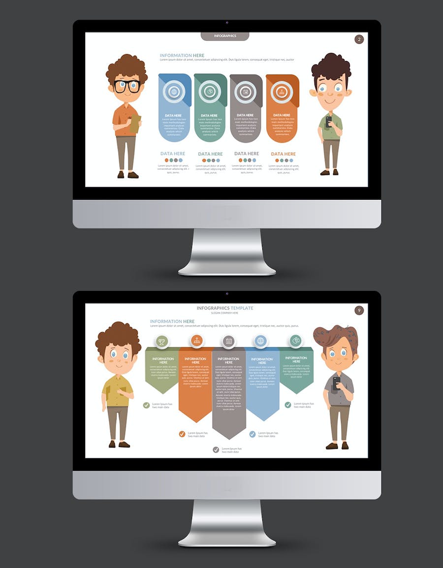 信息图表展示数据可视化方案Keynote模板 - PPT派