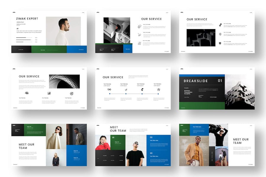 蓝色现代企业商业提案PPT模板 - PPT派