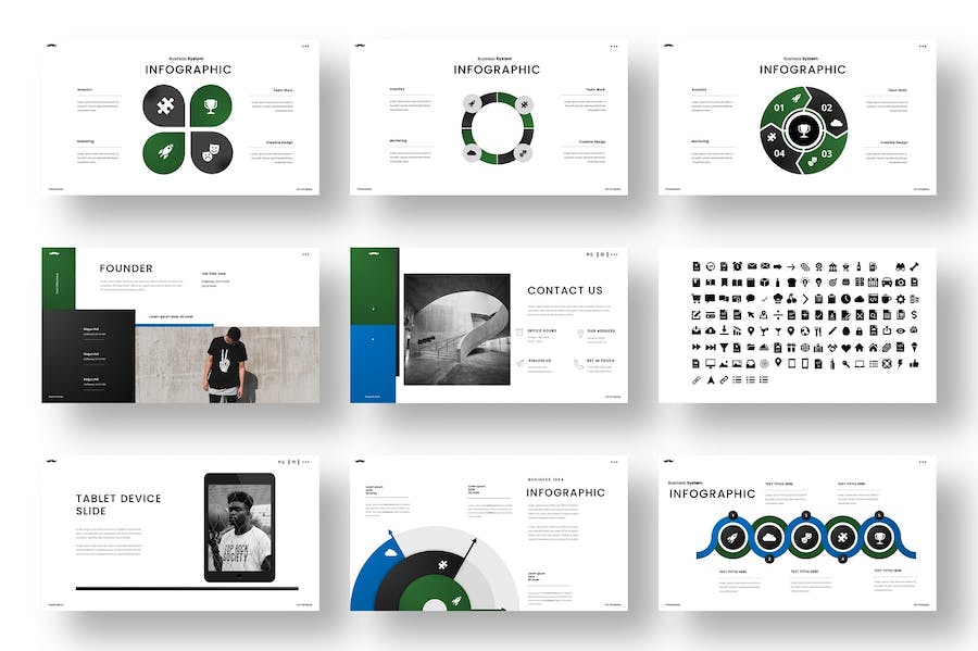 蓝色现代企业商业提案PPT模板 - PPT派