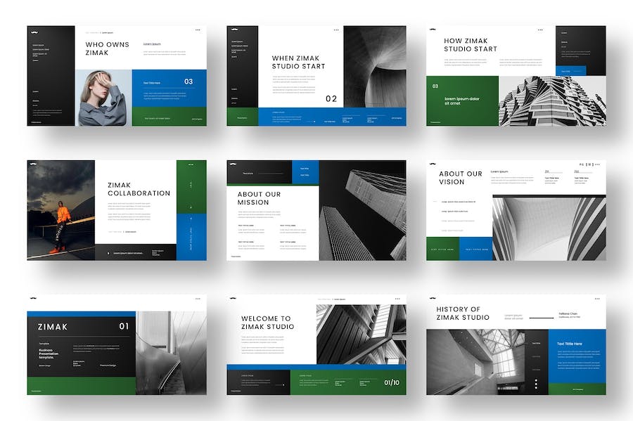 蓝色现代企业商业提案PPT模板 - PPT派