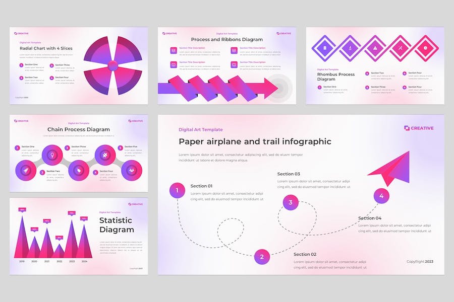 创意数码艺术讲述展示设计Keynote模板 - PPT派