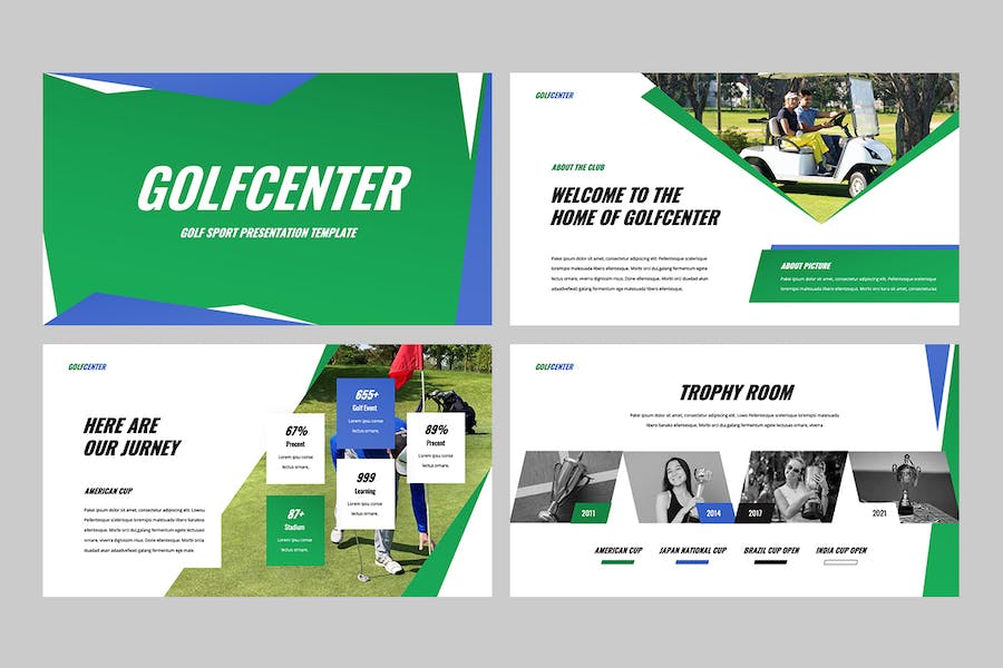 高尔夫球运动俱乐部推广Keynote模板 - PPT派