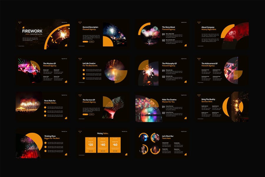 新年晚会烟火表演活动组织实施PPT模板 - PPT派