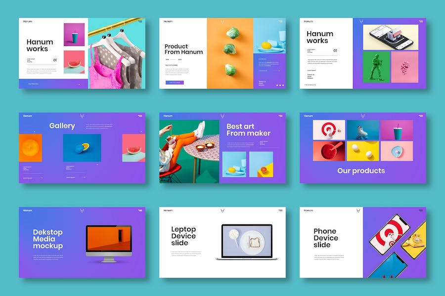 时尚现代商务企业品牌形象推广PPT模板 - PPT派