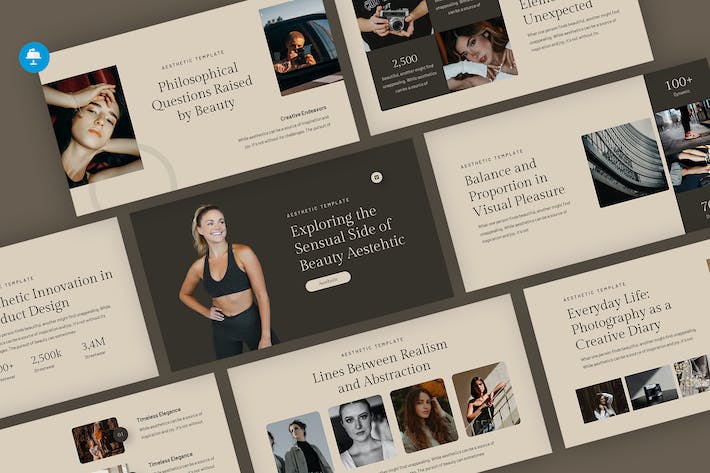 现代极简风美学美妆Keynote主题模板 - PPT派