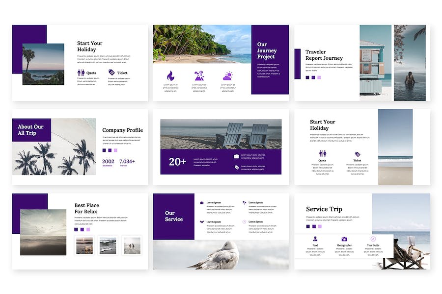 创意设计公司紫色商业提案路演Keynote模板 - PPT派