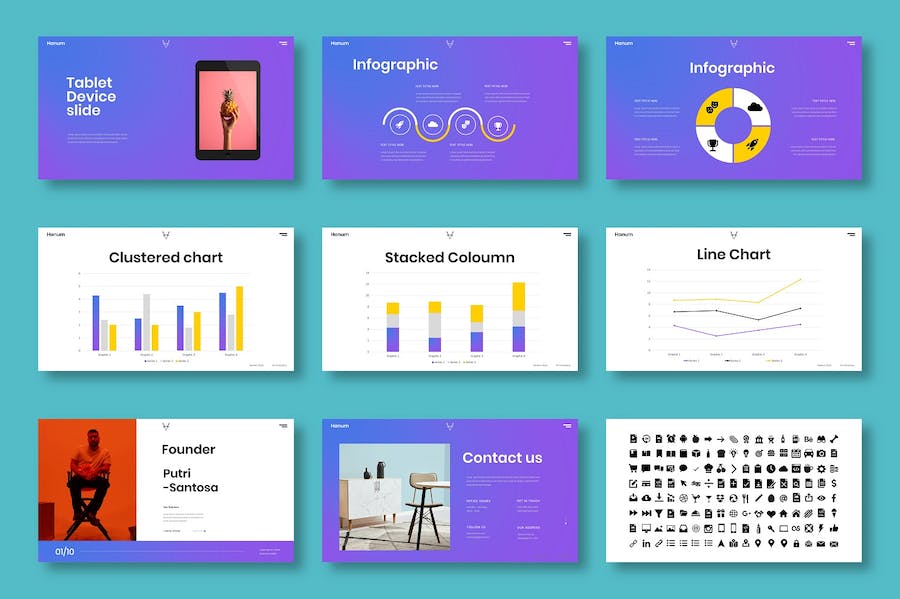 时尚现代商务企业品牌形象推广PPT模板 - PPT派