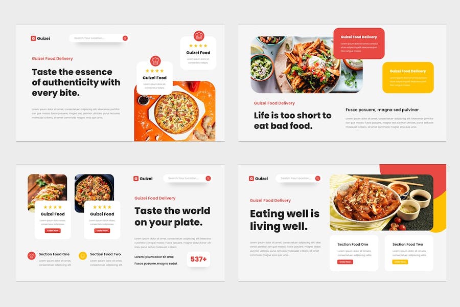 食品外送讲述展示方案推介Keynote模板 - PPT派
