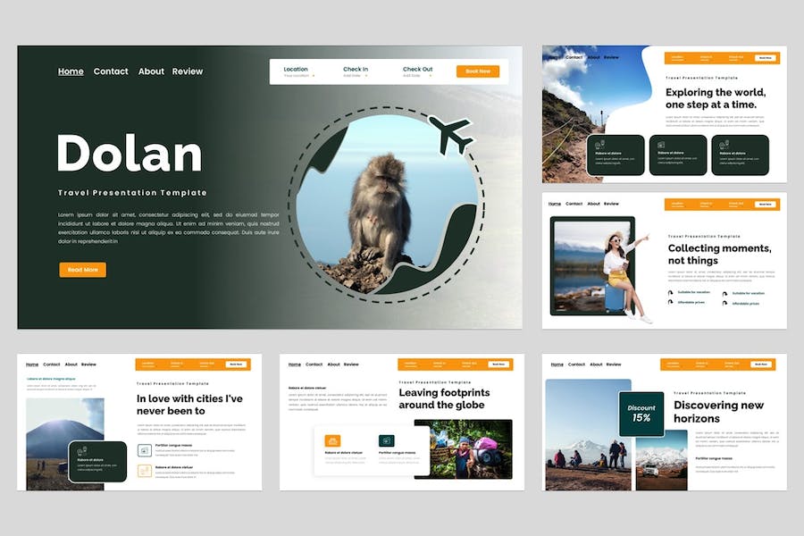 专业多用途旅游行业Keynote演示模板 - PPT派