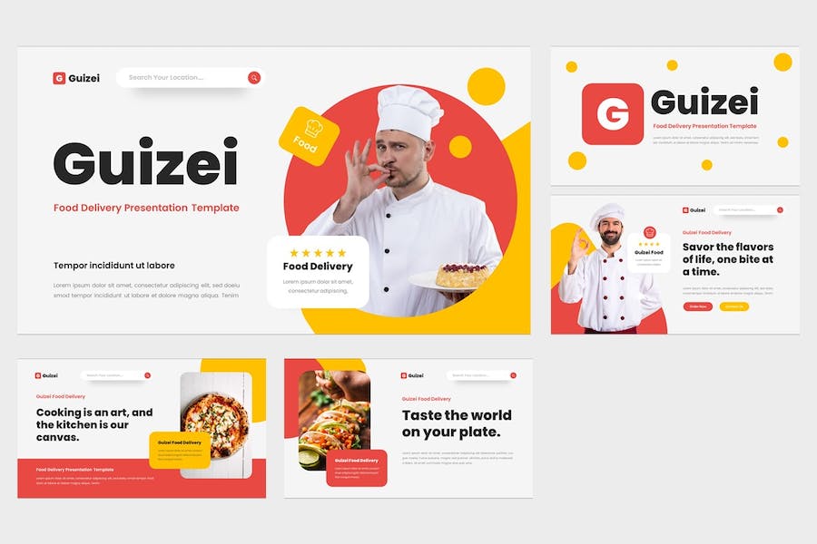 食品外送讲述展示方案推介Keynote模板 - PPT派