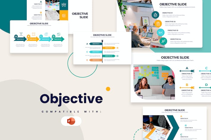 商业目标规划展示信息图表PPT模板 - PPT派