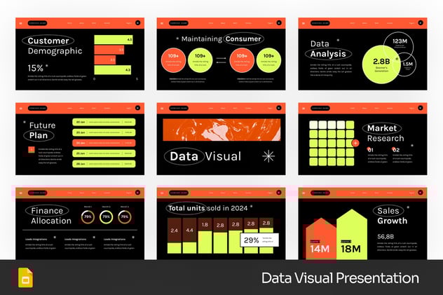 数据可视化分析展示PPT模板 - PPT派