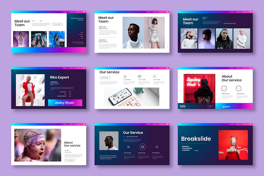 创意设计项目展示作品集方案Keynote模板 - PPT派