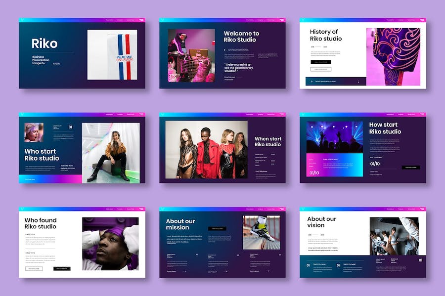 创意设计项目展示作品集方案Keynote模板 - PPT派