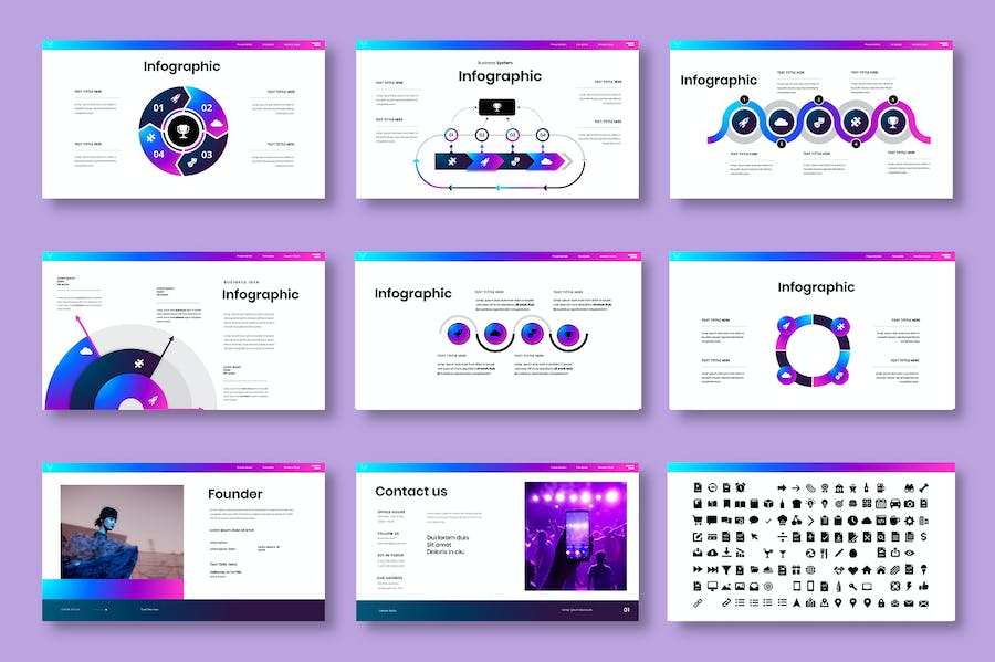 创意设计项目展示作品集方案Keynote模板 - PPT派