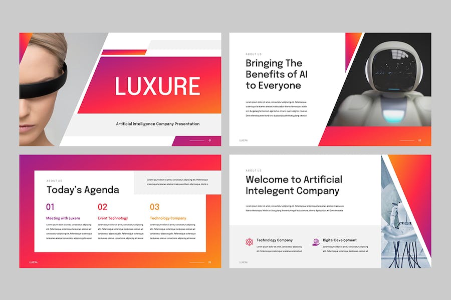 人工智能技术应用解决方案PPT模板 - PPT派