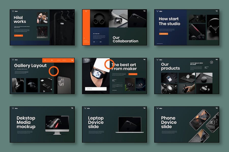 橙色科技商务企业宣传PPT模板 - PPT派