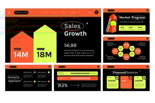 数据可视化分析展示PPT模板 - PPT派