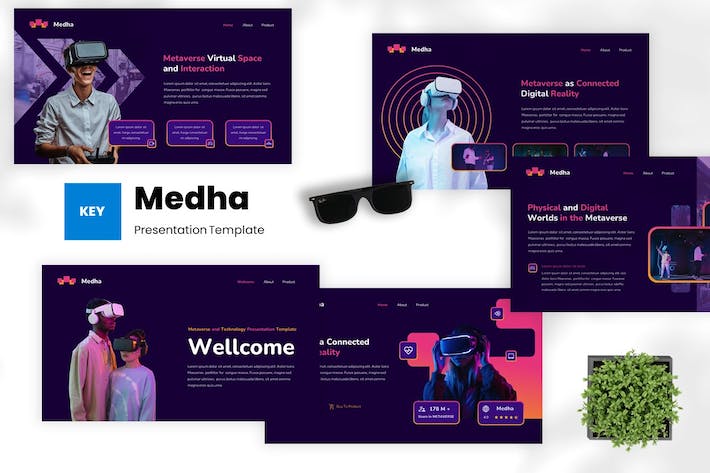 元宇宙技术应用方案Keynote模板 - PPT派