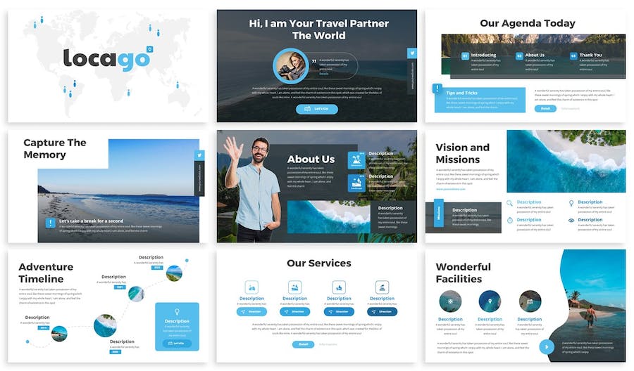 旅游景点品牌推广宣传Keynote模板 - PPT派