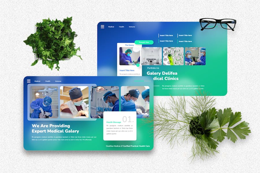 医疗健康行业方案演讲PPT模板 - PPT派