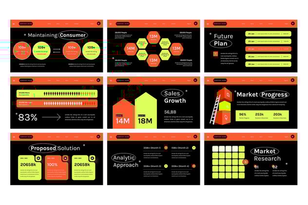 数据可视化分析展示PPT模板 - PPT派