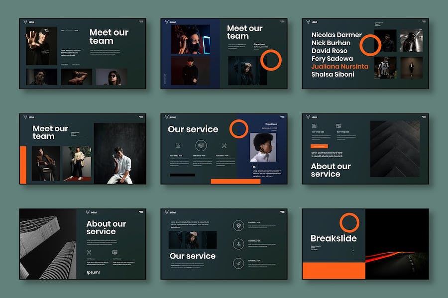 橙色科技商务企业宣传PPT模板 - PPT派