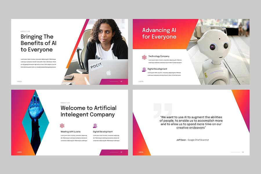 人工智能技术应用解决方案PPT模板 - PPT派