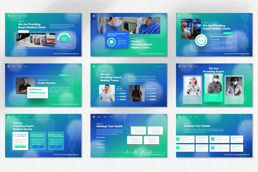 医疗健康行业方案演讲PPT模板 - PPT派