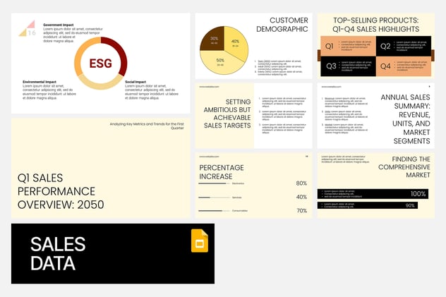 销售数据分析业绩展示PPT模板 - PPT派