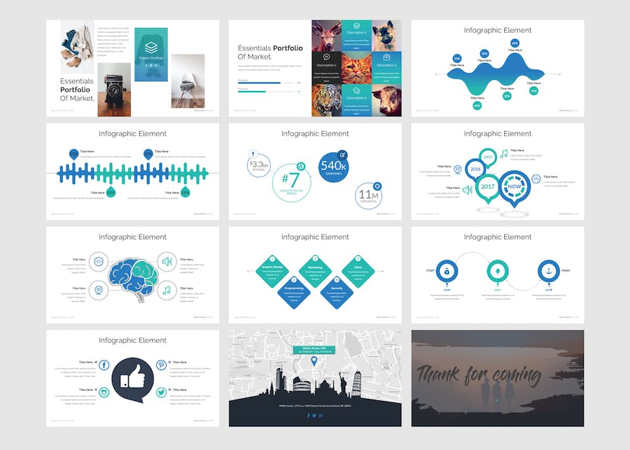 创意设计笔记展示方案Keynote模板 - PPT派