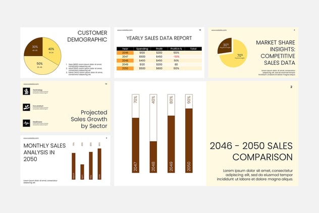 销售数据分析业绩展示PPT模板 - PPT派