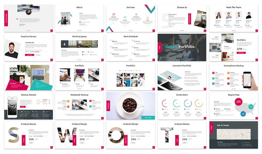 创意设计作品集展示Keynote模板 - PPT派