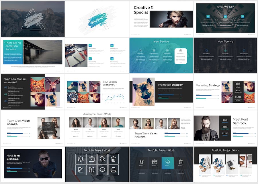 创意设计笔记展示方案Keynote模板 - PPT派