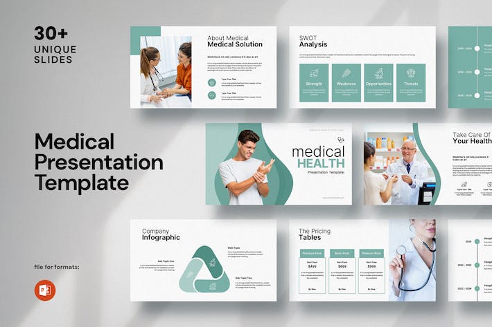 医学教育课程教学设计PPT模板 - PPT派