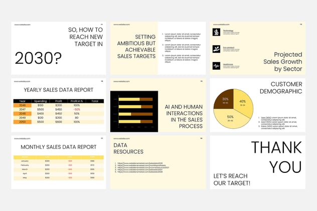 销售数据分析业绩展示PPT模板 - PPT派