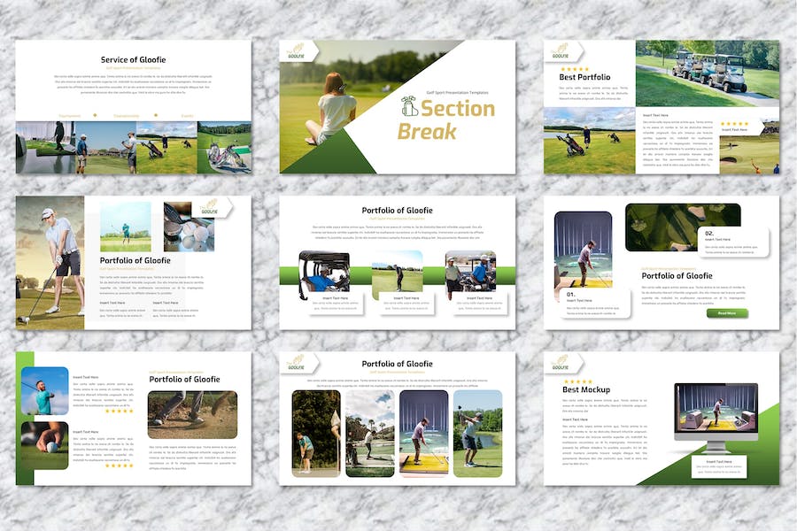 高尔夫球场运动休闲俱乐部推广Keynote模板 - PPT派