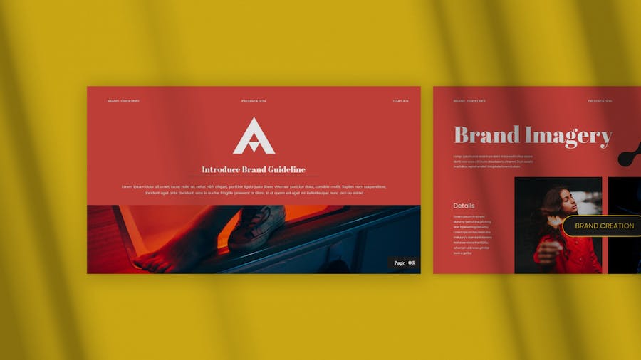 文艺复古品牌指导方针Keynote模板 - PPT派